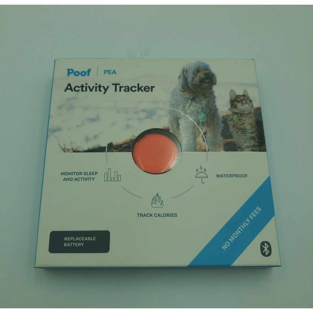 NEW Poof Pea Activity Tracker Pink Cat Dog Monitors Sleep & Activity OPEN BOX